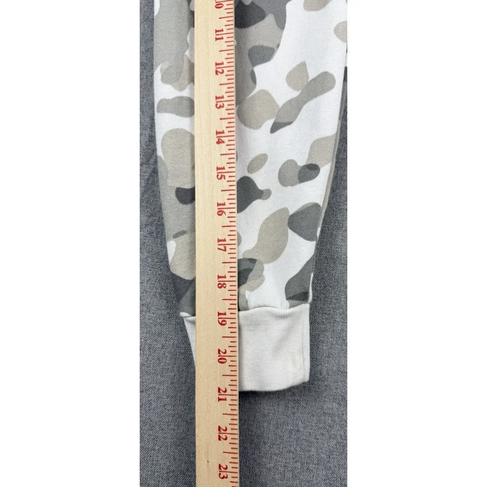 Adidas Camo Hoodie Large Gray White Pullover Fleece Logo Sweatshirt